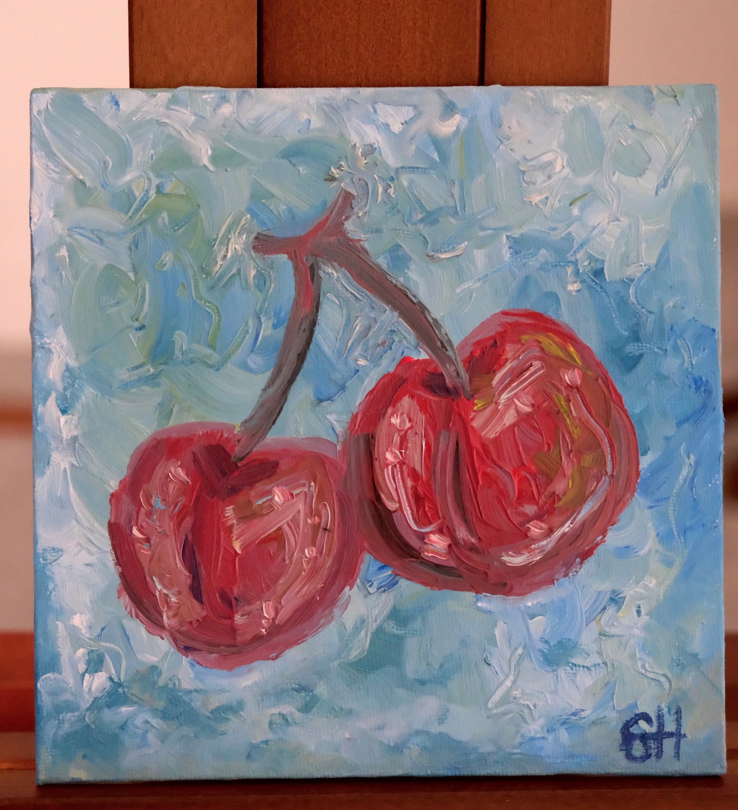 Pair of Cherries on Bleu